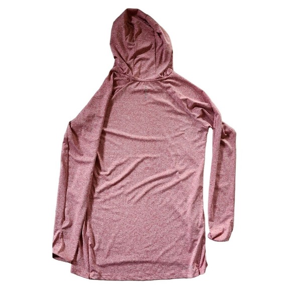 Halo hooded long-sleeve athletic top Red sz L Modest - Picture 4 of 9